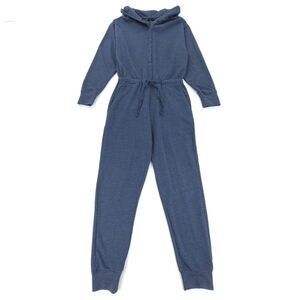HATCH Maternity French Terry Hooded Nursing Jumpsuit Pregnancy Sweatsuit Navy